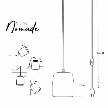 Suspension Nomade Swing - Ecru - Mobile Light fixture - La Case de Cousin Paul