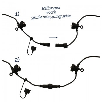 Neige new Guinguette string light - 5m - Guinguette string lights - La Case de Cousin Paul