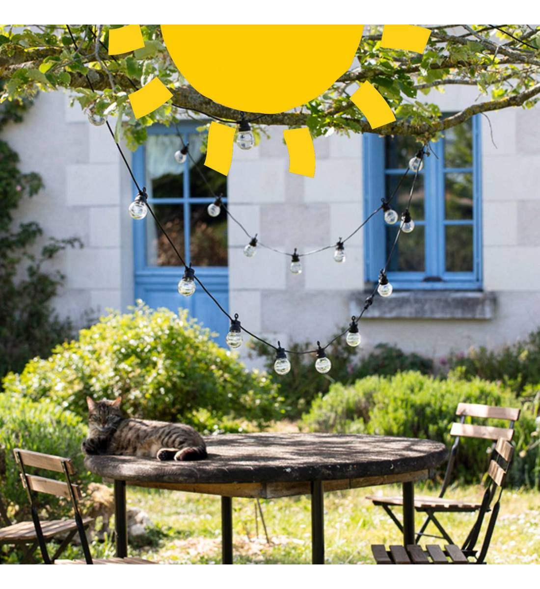 Transparent Lichterkette Outdoor Solar - 5m - Guirlandes Guinguettes Solaires - La Case de Cousin Paul