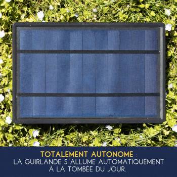 Luciole solaire - Guirlande Guinguette multicolore - 15m - Guirlandes Guinguettes Solaires - La Case de Cousin Paul