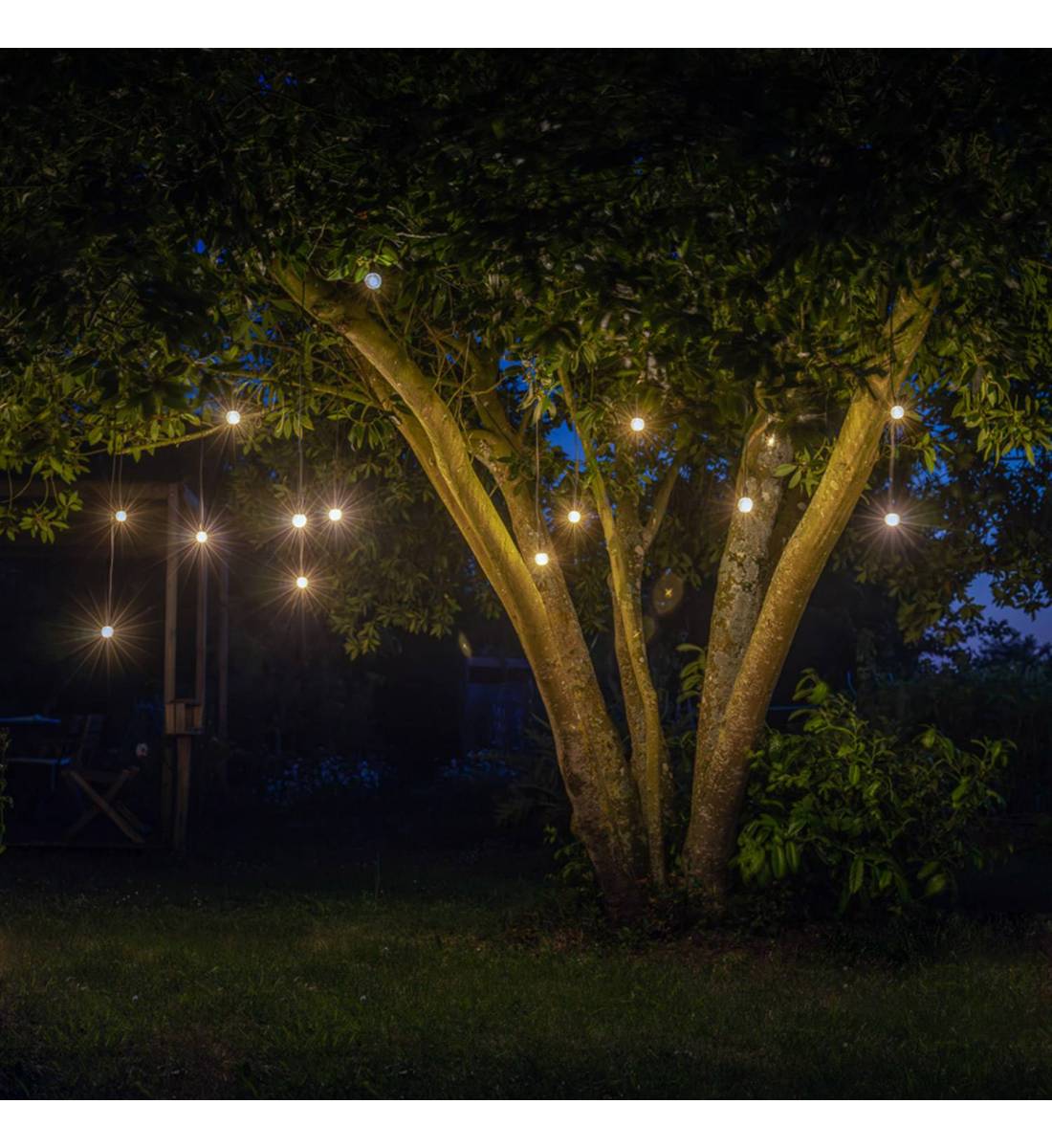 Lichterkette Outdoor Luciole transparent - 15m - Lichterketten Box Guinguette - La Case de Cousin Paul