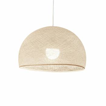 Abat-jour coupole écru 67 avec suspension simple - Single Pendant lamp - La Case de Cousin Paul