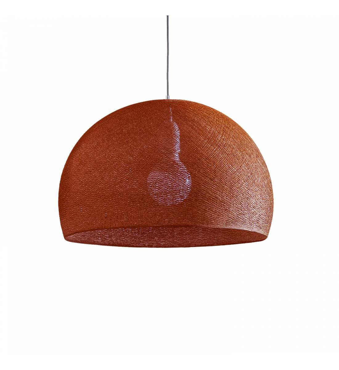 Abat-jour coupole havane 67 avec suspension simple - Suspension simple - La Case de Cousin Paul