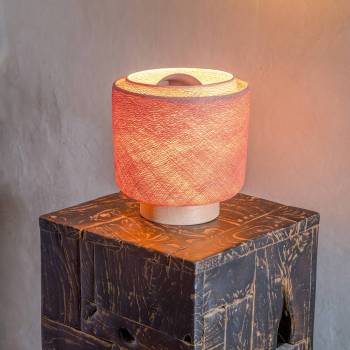 Nude and sand Tulipe table lamp - Table lamp - La Case de Cousin Paul