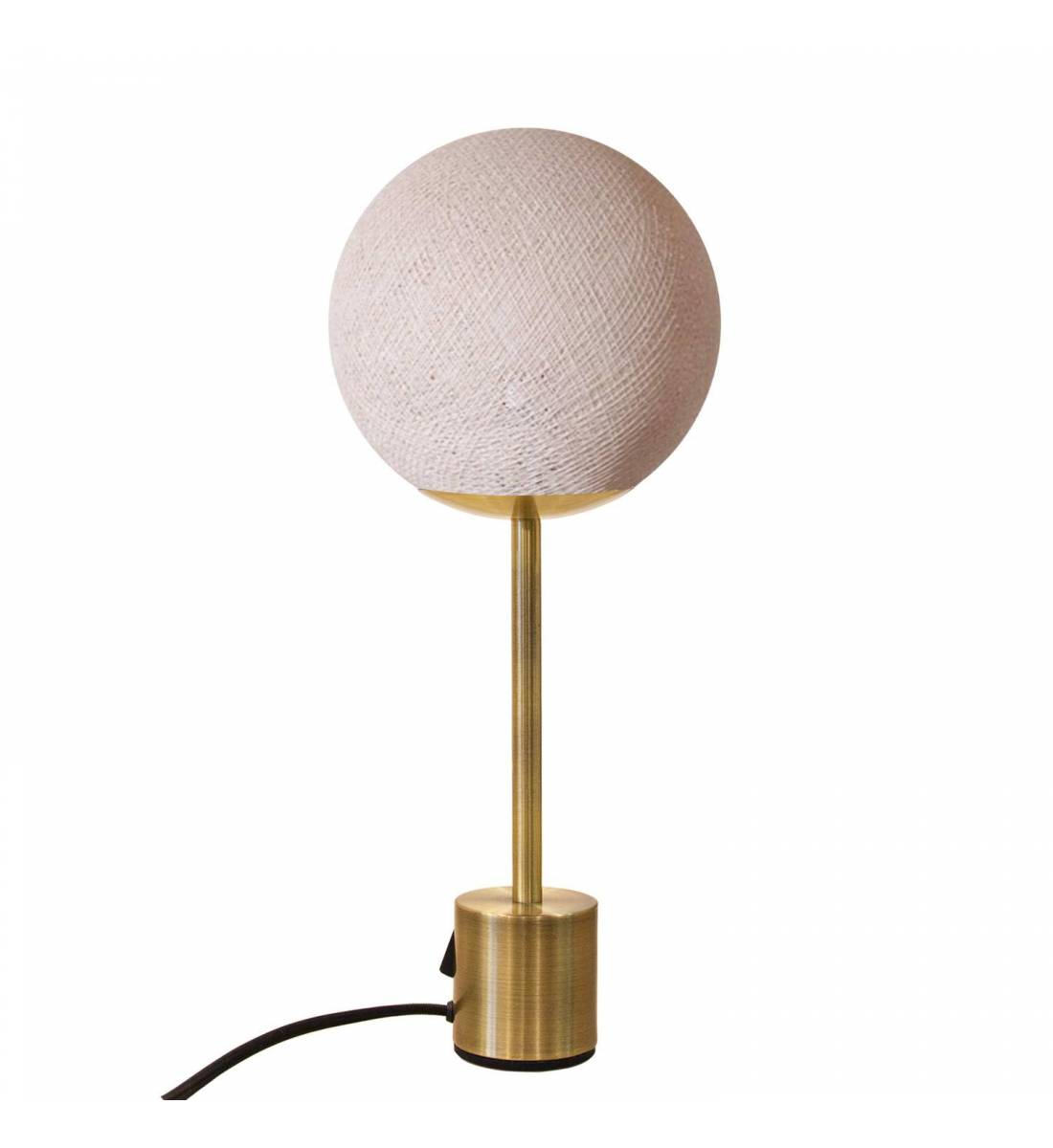 Brass lampe APAPA - Linen - Lamp Apapa - La Case de Cousin Paul