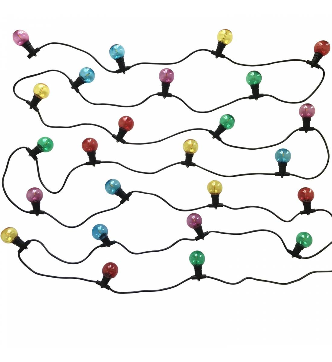 Multicolored Circus Guinguette string light - 6m - Guinguette string lights - La Case de Cousin Paul