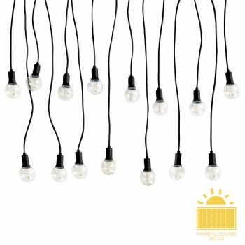 Luciole solaire - Guirlande Guinguette transparente - 15m - Guinguette string lights - La Case de Cousin Paul