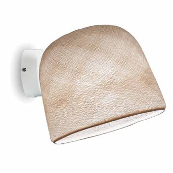 Applique murale blanche Cloche lin - Wandleuchte - La Case de Cousin Paul