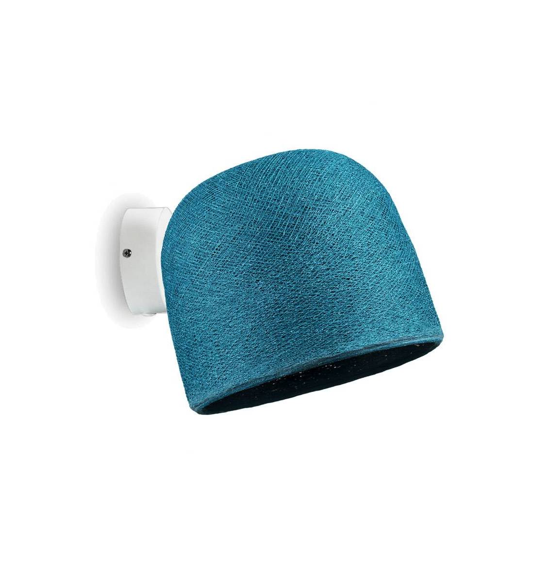 Applique murale blanche Cloche bleu paon - El aplique - La Case de Cousin Paul