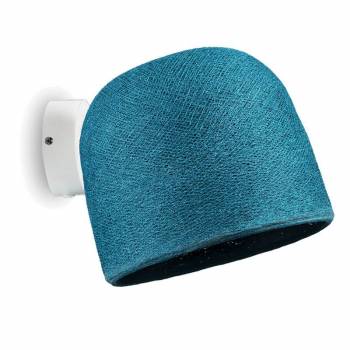 Applique murale blanche Cloche bleu paon - El aplique - La Case de Cousin Paul