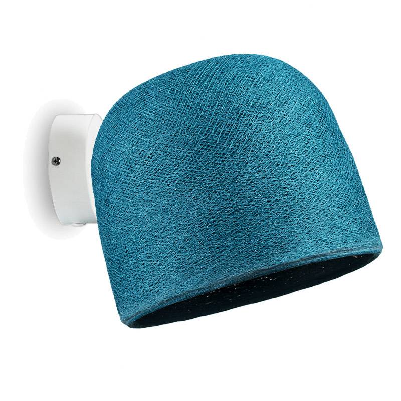 Applique murale blanche Cloche bleu paon - El aplique - La Case de Cousin Paul