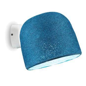 Applique murale blanche Cloche bleu paon - El aplique - La Case de Cousin Paul