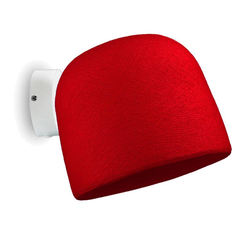 Applique murale blanche Cloche rouge - Le applique - La Case de Cousin Paul