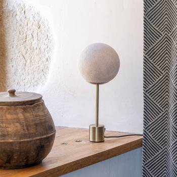 Brass lampe APAPA - Pearl grey - Lamp Apapa - La Case de Cousin Paul